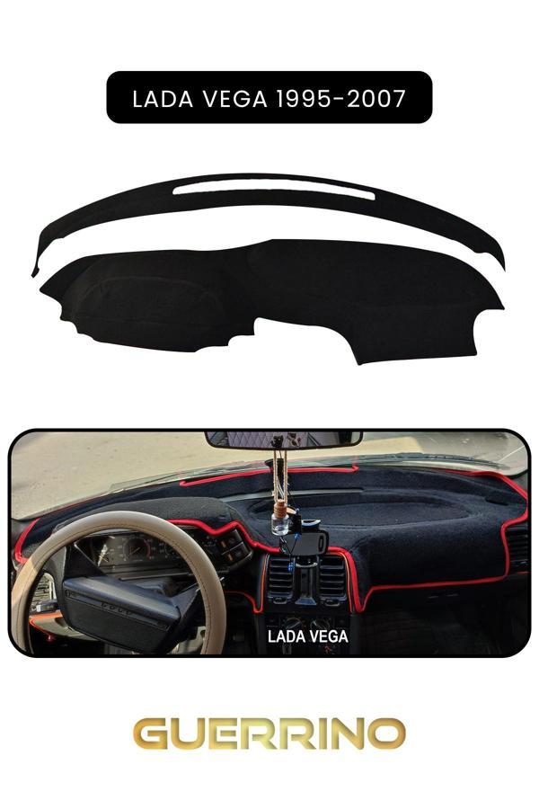Alisevashop Lada Vega 1995-2007Torpido Koruma Halısı Siyah Kenar  - Image 1