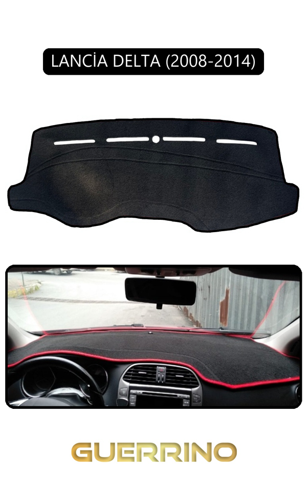 Alisevashop Lancia Delta 2008-2014Torpido Koruma Halısı Siyah Kenar  - Image 1
