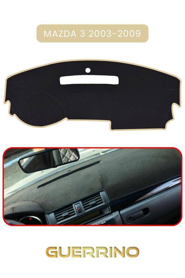 Alisevashop Mazda 3 2003-2009Torpido Koruma Halısı Bej Kenar  - Image 1