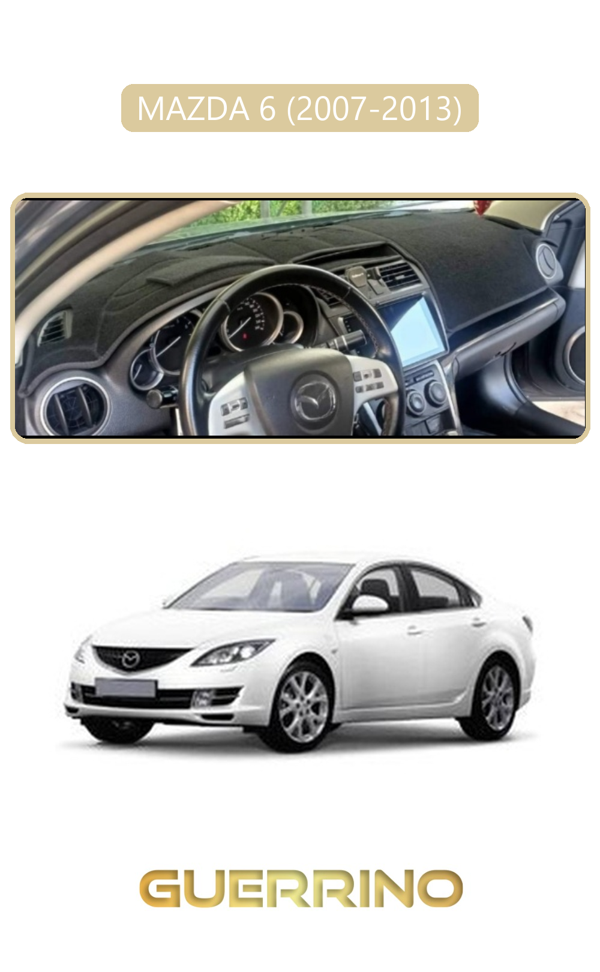 Alisevashop Mazda 6 2007-2013Torpido Koruma Halısı Bej Kenar  - Image 1