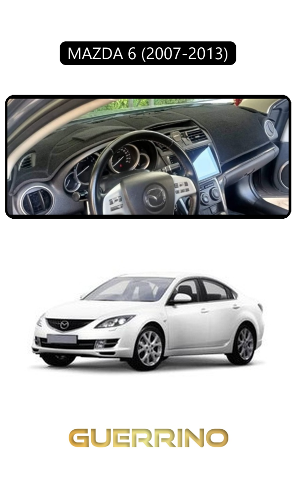Alisevashop Mazda 6 2007-2013Torpido Koruma Halısı Siyah Kenar  - Image 1
