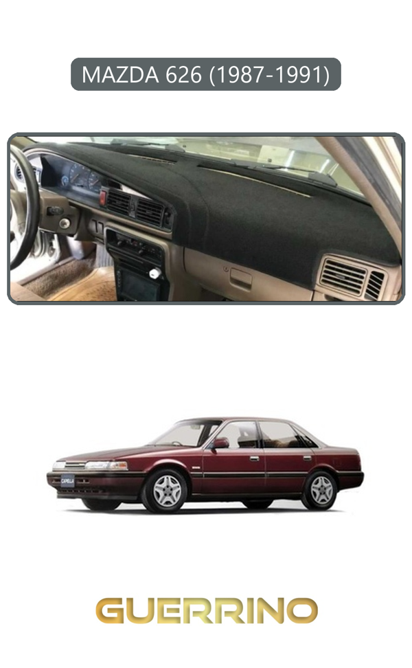 Alisevashop Mazda 626 1987-1991Torpido Koruma Halısı Gri Kenar  - Image 1