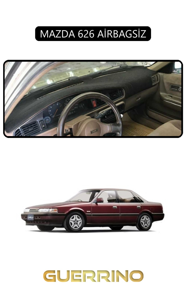 Alisevashop Mazda 626 Airbagsiztorpido Koruma Halısı Siyah Kenar  - Image 1