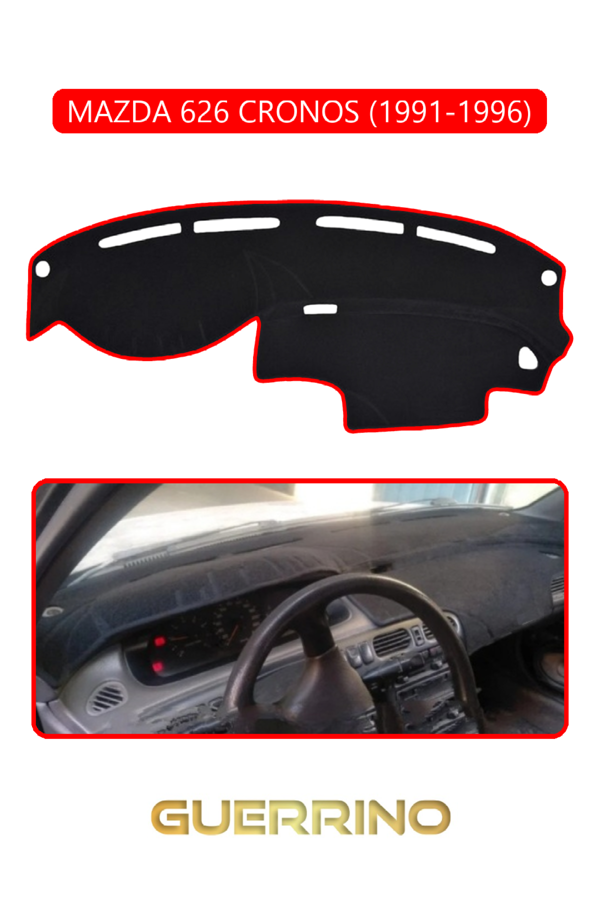 Alisevashop Mazda 626 Cronos 1991-1996Torpido Koruma Halısı Kırmızı Kenar  - Image 1