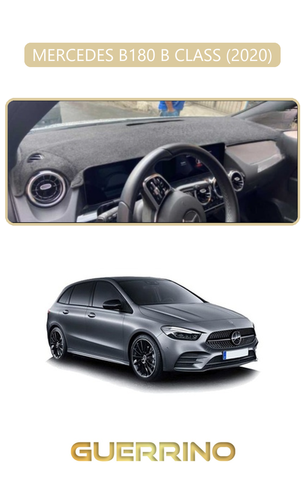 Alisevashop Mercedes B180 B Class 2020Torpido Koruma Halısı Bej Kenar  - Image 1