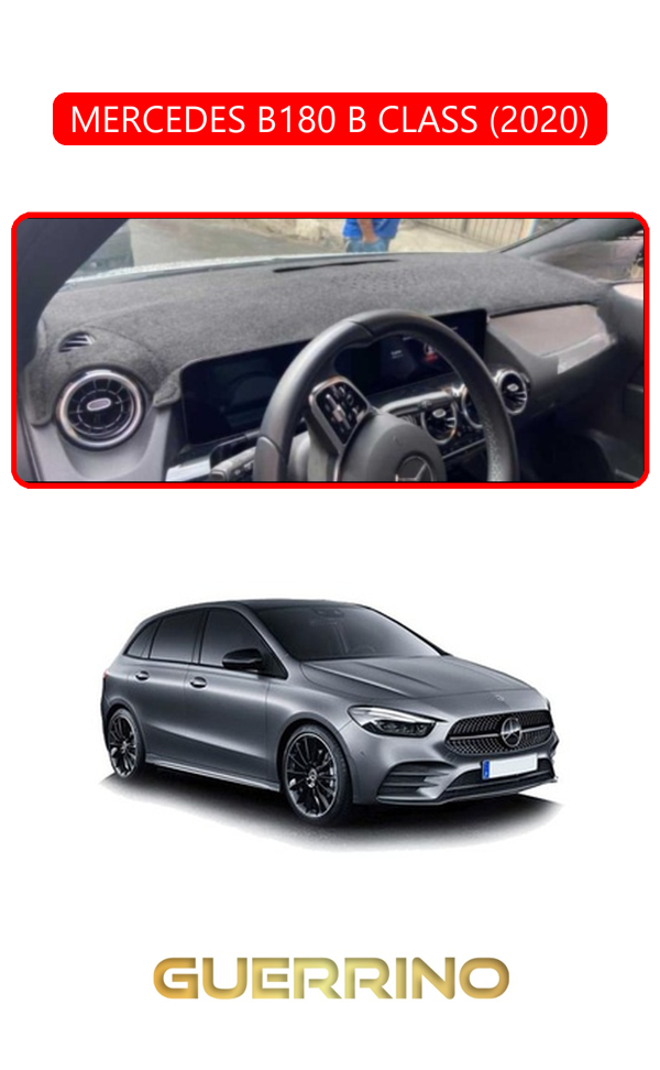 Alisevashop Mercedes B180 B Class 2020Torpido Koruma Halısı Kırmızı Kenar  - Image 1