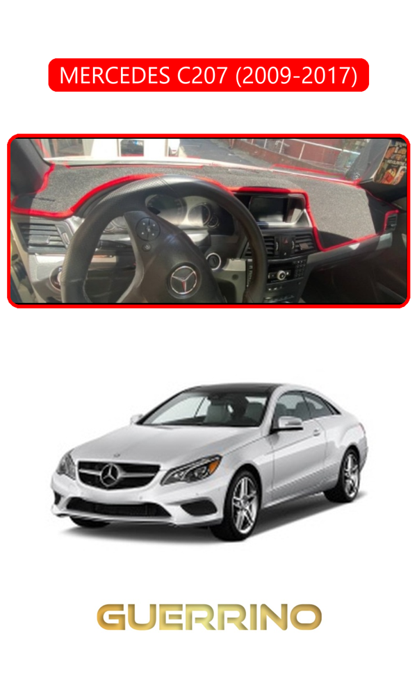 Alisevashop Mercedes C207 2009-2017Torpido Koruma Halısı Kırmızı Kenar  - Image 1