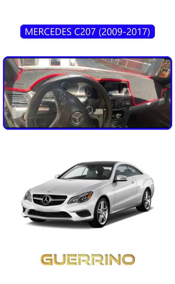 Alisevashop Mercedes C207 2009-2017Torpido Koruma Halısı Mavi Kenar  - Image 1