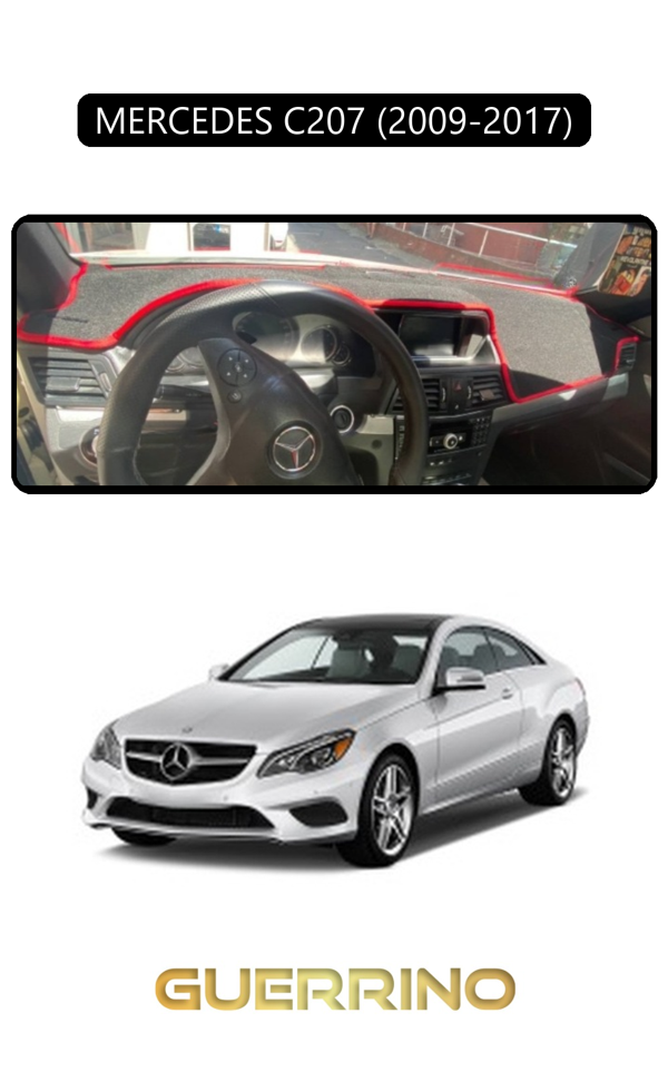 Alisevashop Mercedes C207 2009-2017Torpido Koruma Halısı Siyah Kenar  - Image 1