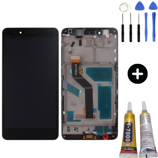 TE Huawei Honor 5X Uyumlu Çıtalı Servis Lcd Ekran Dokunmatik Siyah + Montaj Seti - Image 1