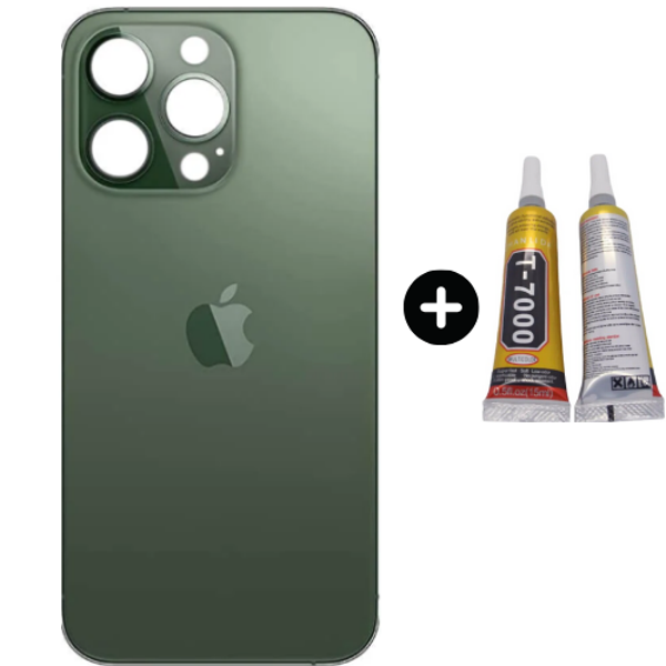  iPhone 13 Pro Max Uyumlu Arka Pil Batarya Kapak Yeşil + B7000 - Image 1