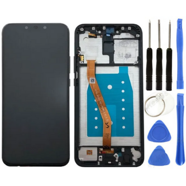 TE Huawei Mate 20 Lite Uyumlu Çıtalı Servis Lcd Ekran Dokunmatik Siyah + Tamir Seti - Image 1
