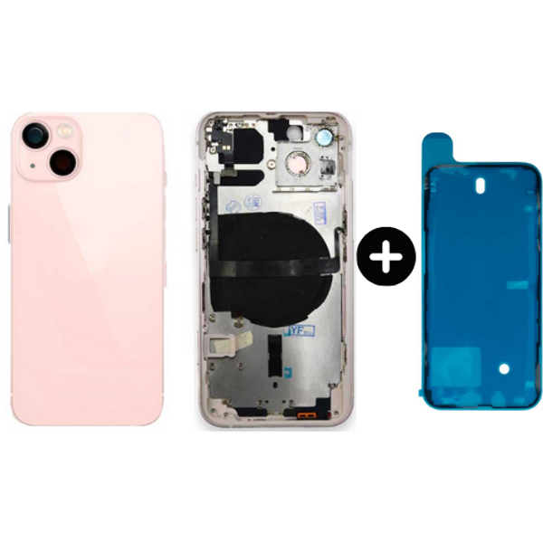  iPhone 13 Uyumlu Boş Kasa Pembe + Sıvı Ve Toz Bandı - Image 1