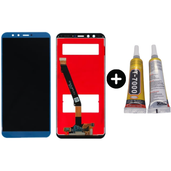 TE Huawei P Smart 2018 Uyumlu A Kalite Lcd Ekran Dokunmatik Mavi + B7000 - Image 1