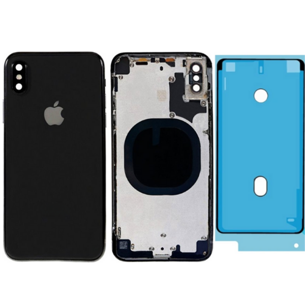  iPhone X Uyumlu Boş Kasa Siyah + Toz Bandı - Image 1