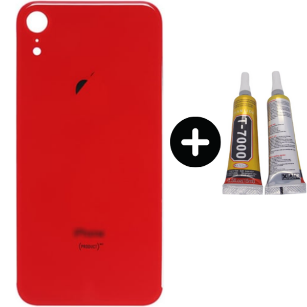  iPhone XR Uyumlu Arka Pil Batarya Kapak Kırmızı + B7000 - Image 1