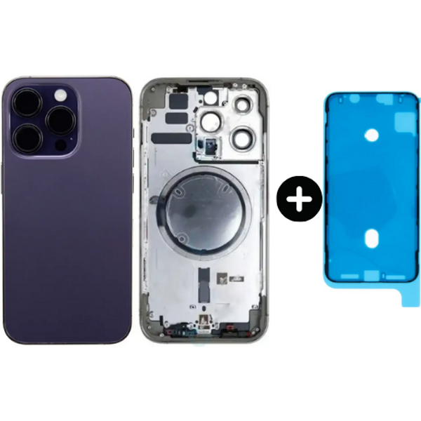  iPhone 14 Pro Uyumlu Boş Kasa Mor + Sıvı Ve Toz Bandı - Image 1
