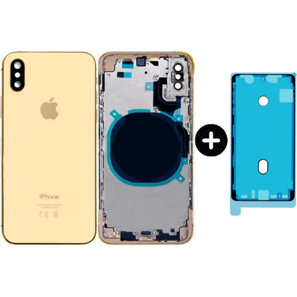  iPhone XS Uyumlu Boş Kasa Gold + Sıvı Ve Toz Bandı - Image 1