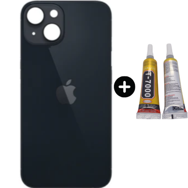  iPhone 14 Uyumlu Arka Pil Batarya Kapak Siyah + B7000 - Image 1