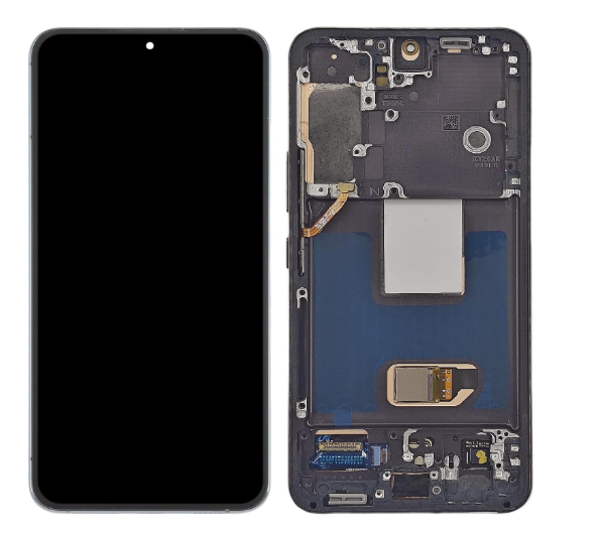 TE Samsung S22 S901 Uyumlu Çıtalı Lcd Ekran Servis Siyah - Image 1