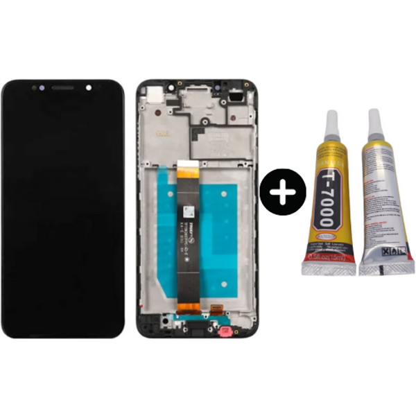 TE Huawei Honor 7S Uyumlu Çıtalı Lcd Ekran Dokunmatik Siyah + B7000 - Image 1