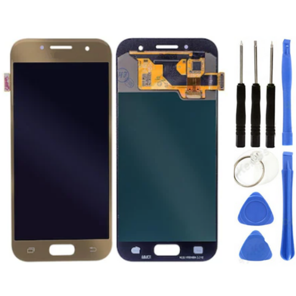 TE Samsung A7 2017 A720F Uyumlu Lcd Ekran Servis Gold - Image 1