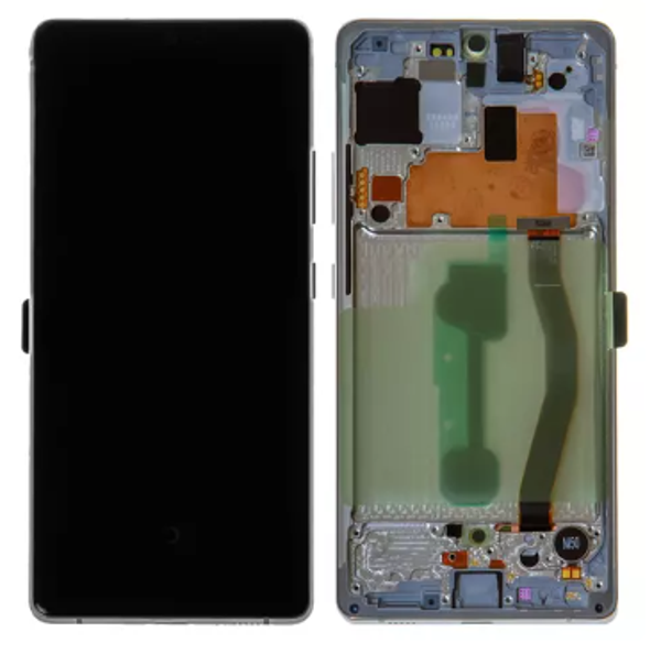 TE Samsung S10 Lite G770F Uyumlu Çıtalı Lcd Ekran Servis Beyaz - Image 1
