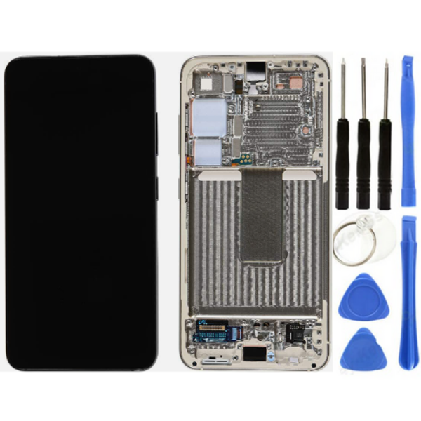 TE Samsung S23 S911 Uyumlu Çıtalı OLED Lcd Ekran Mor + Tamir Seti - Image 1