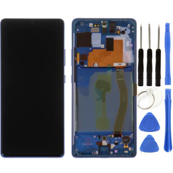 TE Samsung S10 Lite G770F Uyumlu Çıtalı Lcd Ekran Servis Mavi  - Image 1