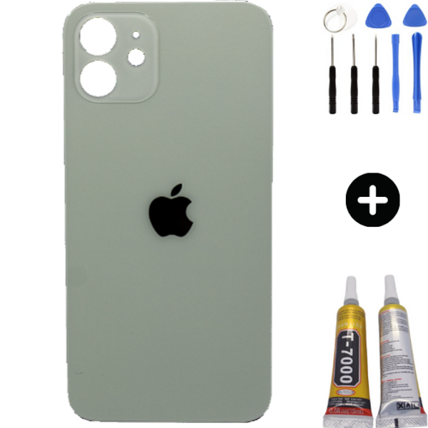  iPhone 12 Uyumlu Arka Pil Batarya Kapak Yeşil + Montaj Seti - Image 1