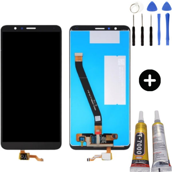 TE Huawei Honor 7X Uyumlu Servis Lcd Ekran Dokunmatik Siyah + Montaj Seti - Image 1