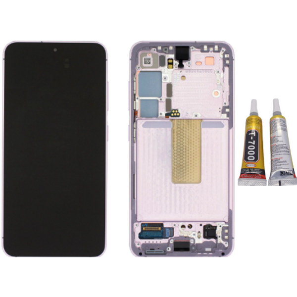 TE Samsung S23 Plus S916 Uyumlu Çıtalı Lcd Ekran Servis Mor + B7000 - Image 1