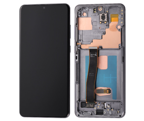 TE Samsung S20 Ultra G988 Uyumlu Çıtalı Lcd Ekran Gri - Image 1