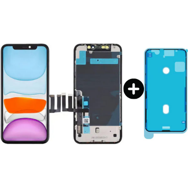  iPhone 11 Uyumlu HK Lcd Dokunmatik Ekran + Toz Bandı                                    - Image 1