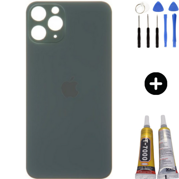  iPhone 11 Pro Max Uyumlu Arka Pil Batarya Kapak Yeşil + Montaj Seti - Image 1