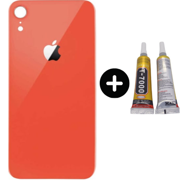  iPhone XR Uyumlu Arka Pil Batarya Kapak Pembe + B7000 - Image 1