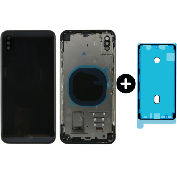  iPhone XS Uyumlu Boş Kasa Siyah + Sıvı Ve Toz Bandı - Image 1