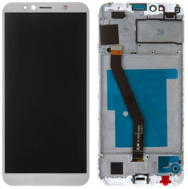 TE Huawei Y6 2018 Uyumlu Çıtalı Servis Lcd Ekran Dokunmatik Beyaz      - Image 1