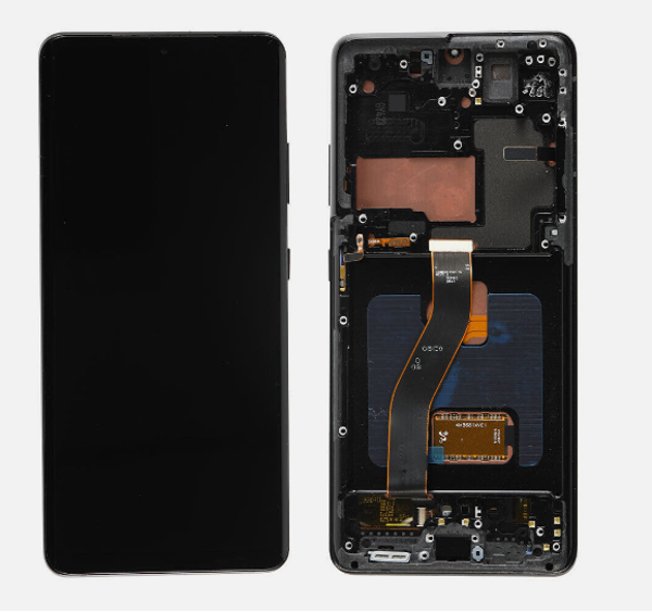 TE Samsung S21 Ultra 5G G998 Uyumlu Çıtalı A Kalite Lcd Ekran Siyah - Image 1