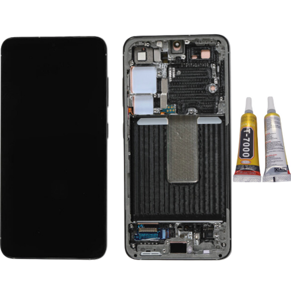 TE Samsung S23 S911 Uyumlu Çıtalı OLED Lcd Ekran Yeşil + B7000 - Image 1