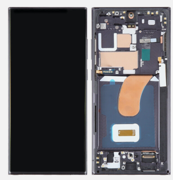 TE Samsung S23 Ultra S918 Uyumlu Çıtalı OLED Lcd Ekran Siyah - Image 1