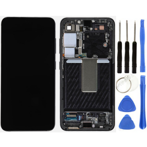 TE Samsung S23 S911 Uyumlu Çıtalı OLED Lcd Ekran Siyah + Tamir Seti - Image 1