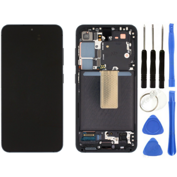 TE Samsung S23 Plus S916 Uyumlu Çıtalı Lcd Ekran Siyah + Tamir Seti - Image 1