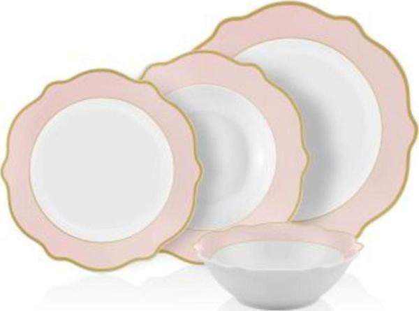 The Mia Jaswely Yemek Seti Pembe 24 Parça - Image 1