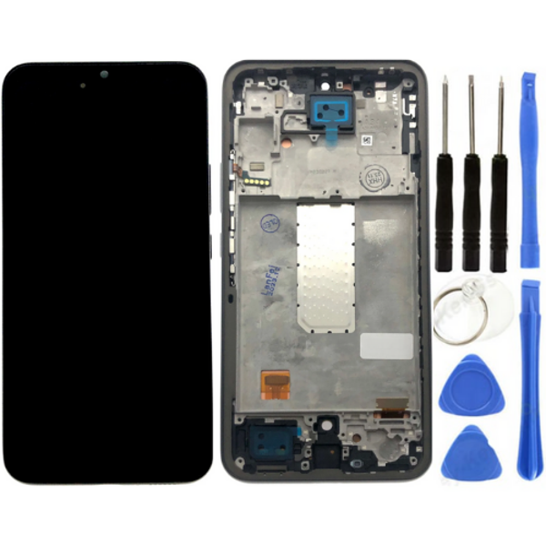 TE Samsung A34 5G A346F Uyumlu Çıtalı Lcd Ekran Siyah + Tamir Seti - Image 1