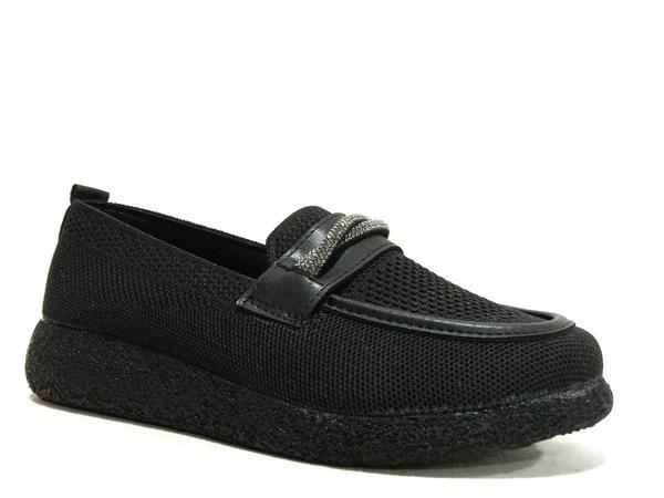 Ventes Siyah Pırlanta Taşlı Comfort Anatomik Ayakkabı - Image 1
