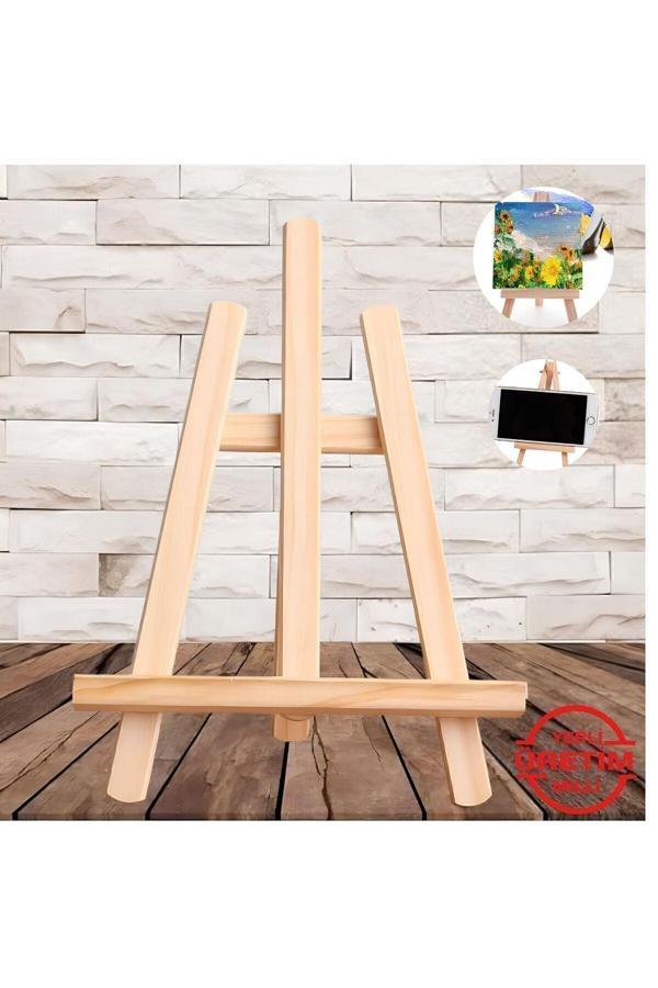 Mercan Tuval Mercan Mini Ahşap Şövale Menteşeli 29 Cm Şövalye - Image 1