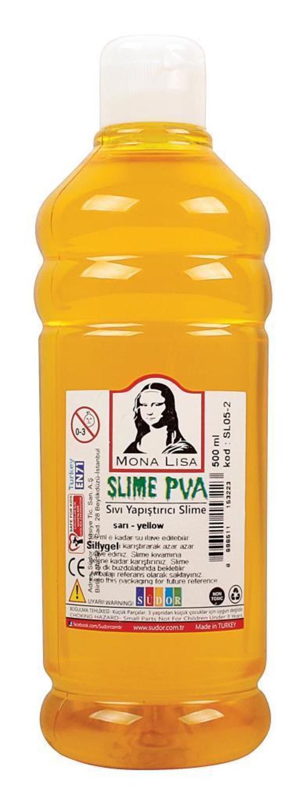 Südor Slime Sıvı Yapıştırıcı 500 Ml. Sarı Sl-05-2 - Image 1