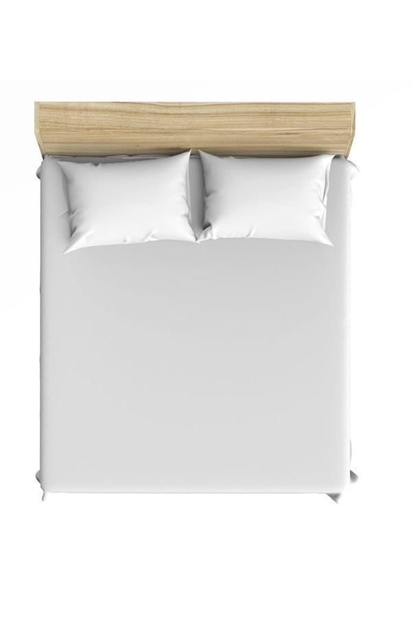 Makiteks %100 Pamuklu Beyaz 180X200 Battal Boy Yüksek Kenarlı Lastikli Çarşaf Takımı - Image 1