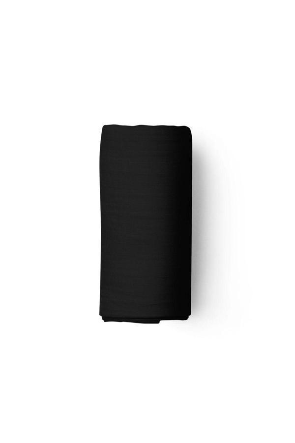 Makiteks %100 Pamuklu Siyah 160X200 Çift Kişilik Yüksek Kenarlı Lastikli Çarşaf Takımı - Image 1